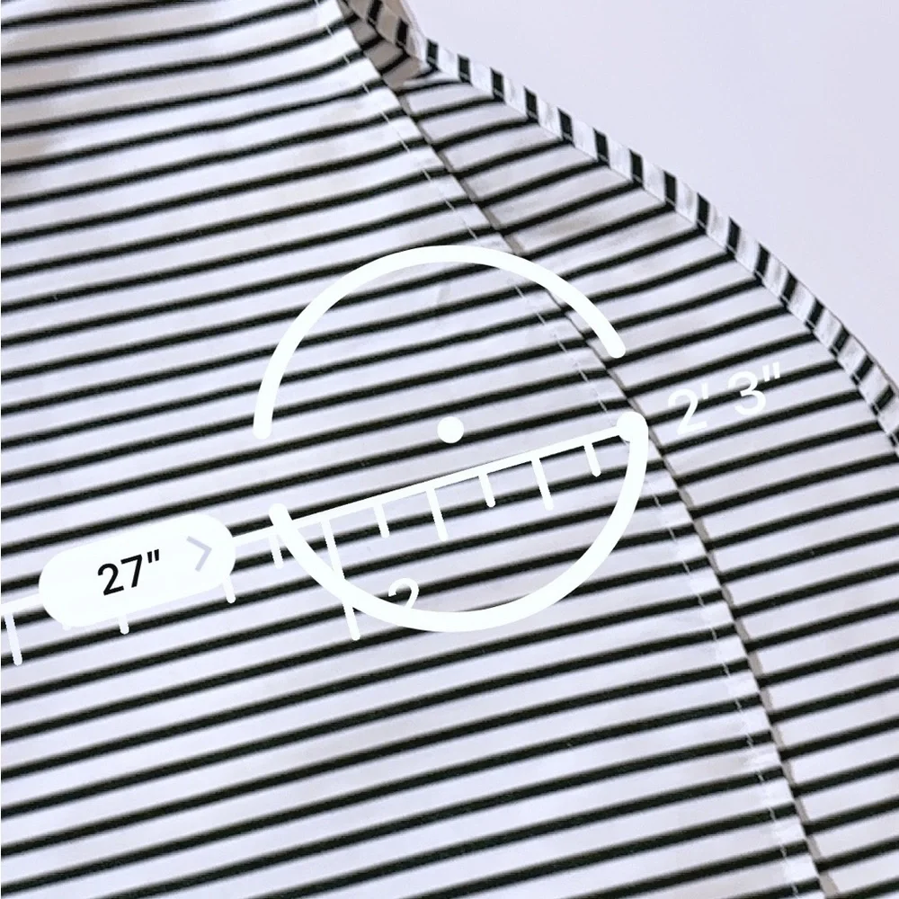 Lauren Ralph Lauren Two Tone White/Black Stripe Cotton Button Down Shirt Size 2X - Picture 8 of 12